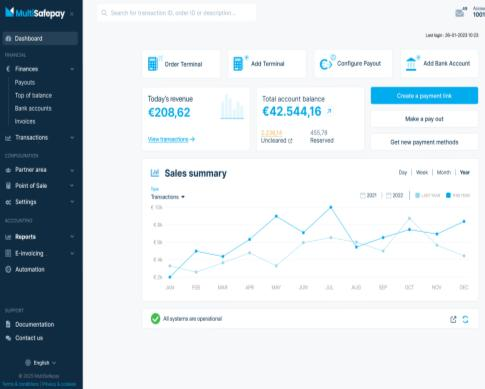 Terminales, panel de gestión y app de pagos MultiSafepay
