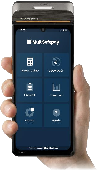 Terminal de pago PH3 con la app de MultiSafepay